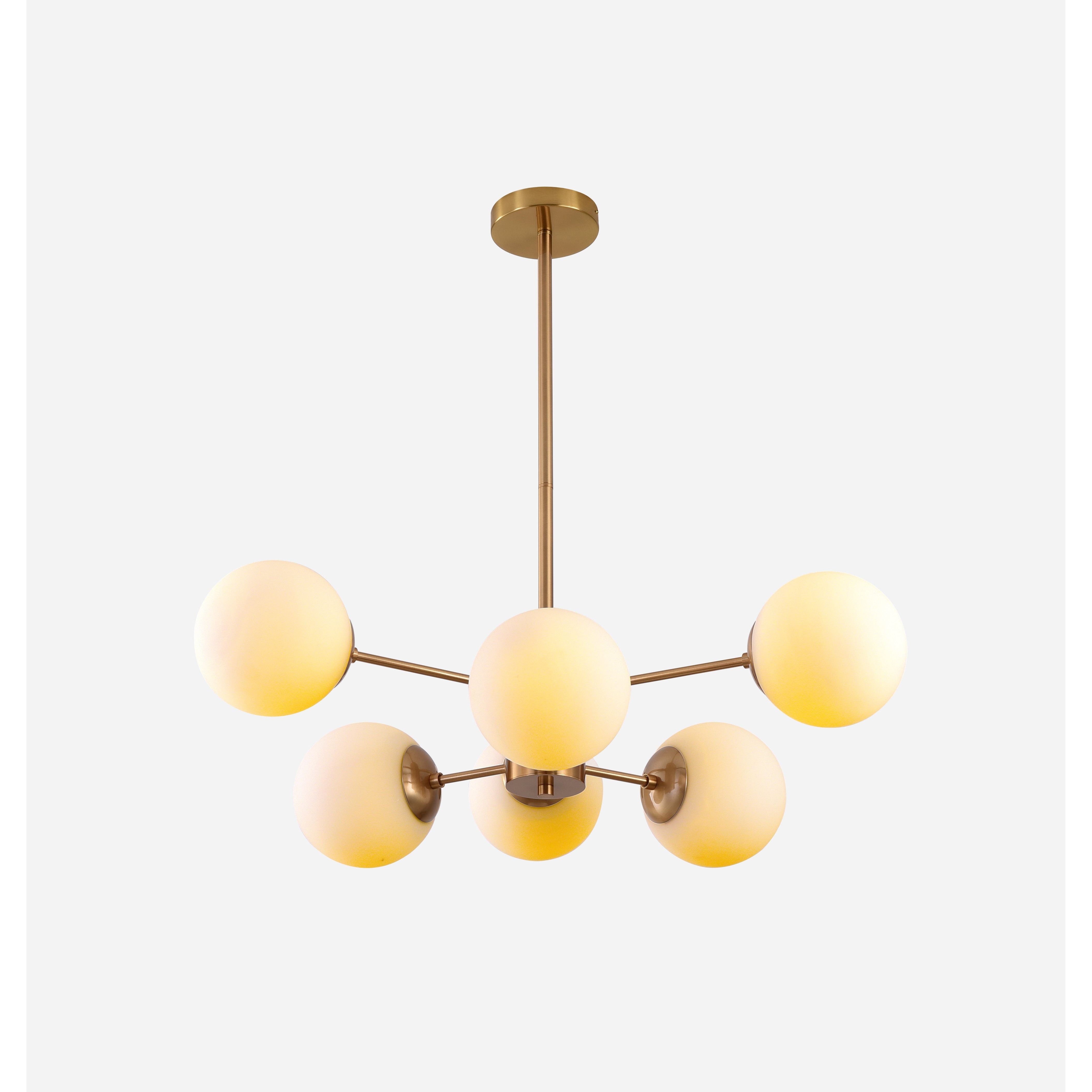 Hanglamp Gina White Gold 6-Licht - Luxury Living 