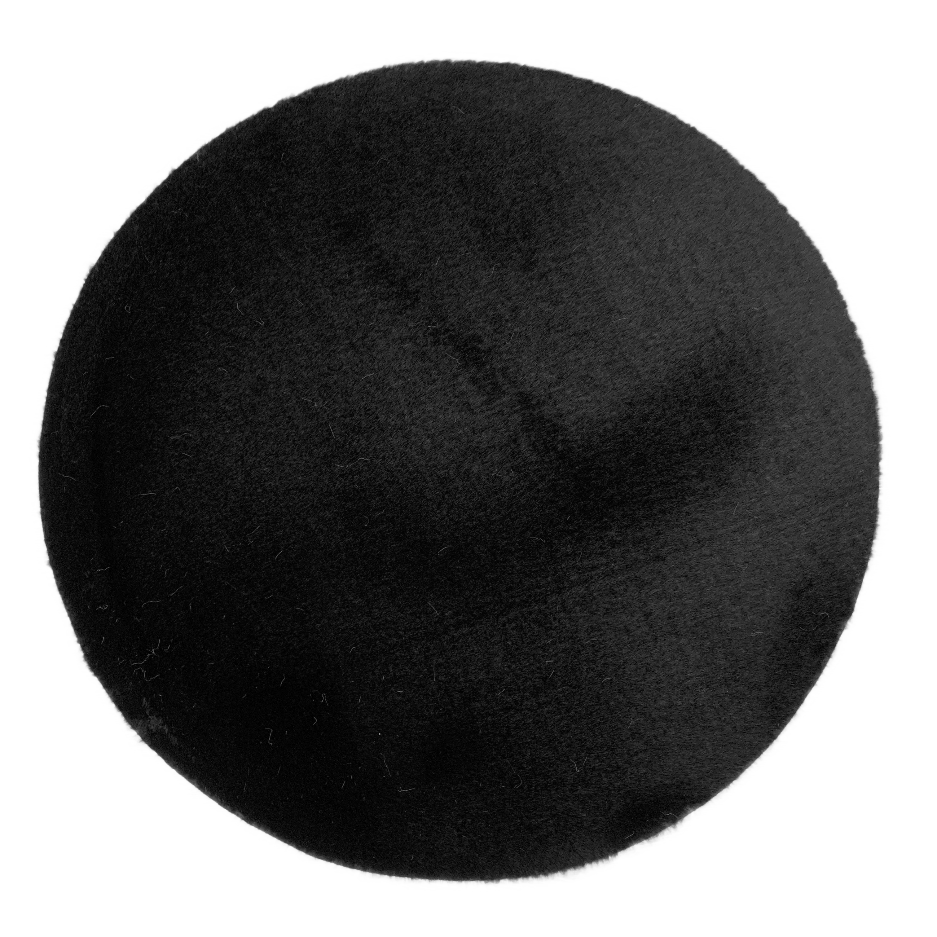 Fluffy Vloerkleed Rond Black 160x160CM - Luxury Living 