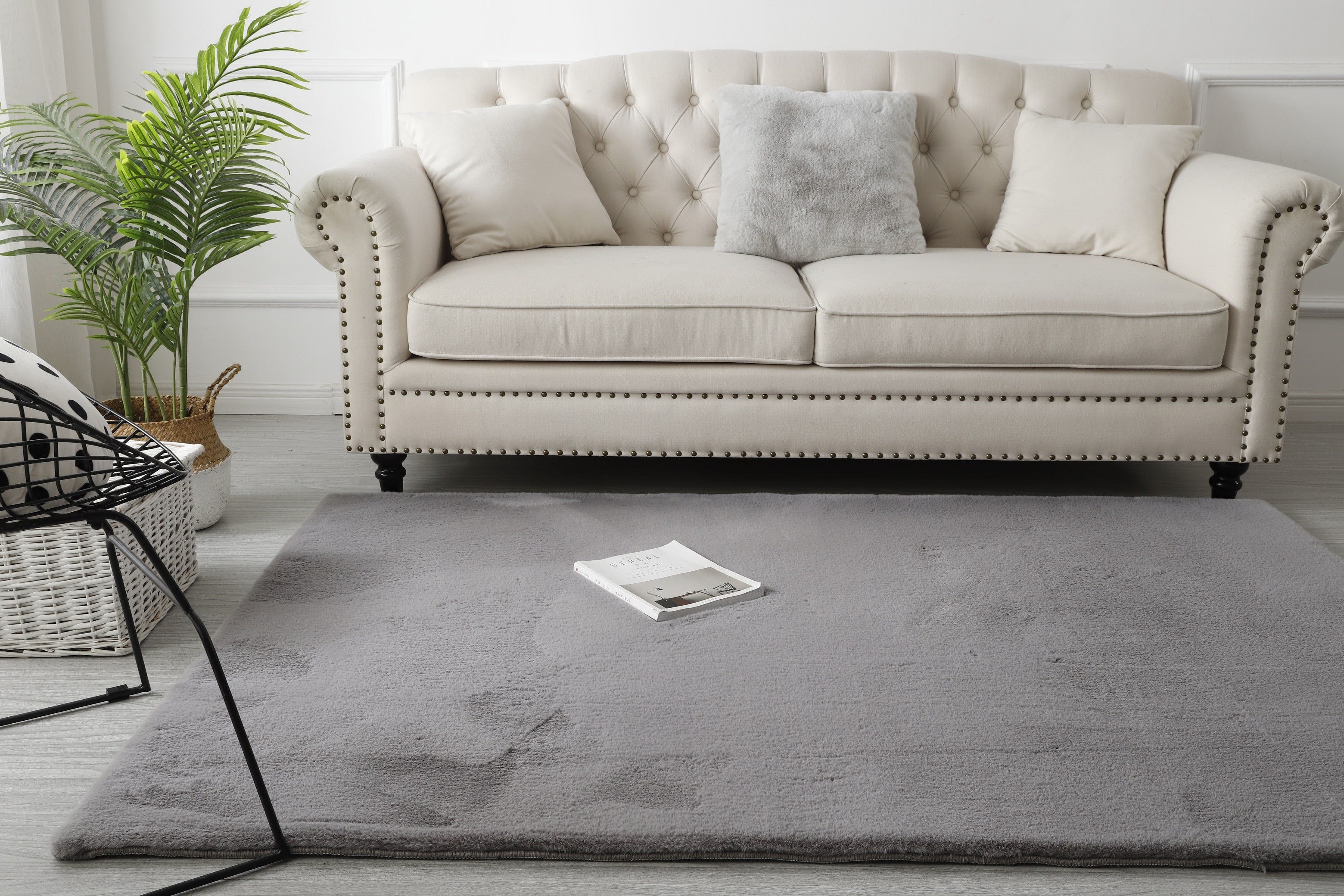 Fluffy Vloerkleed Dark Grey 200x290CM - Luxury Living 