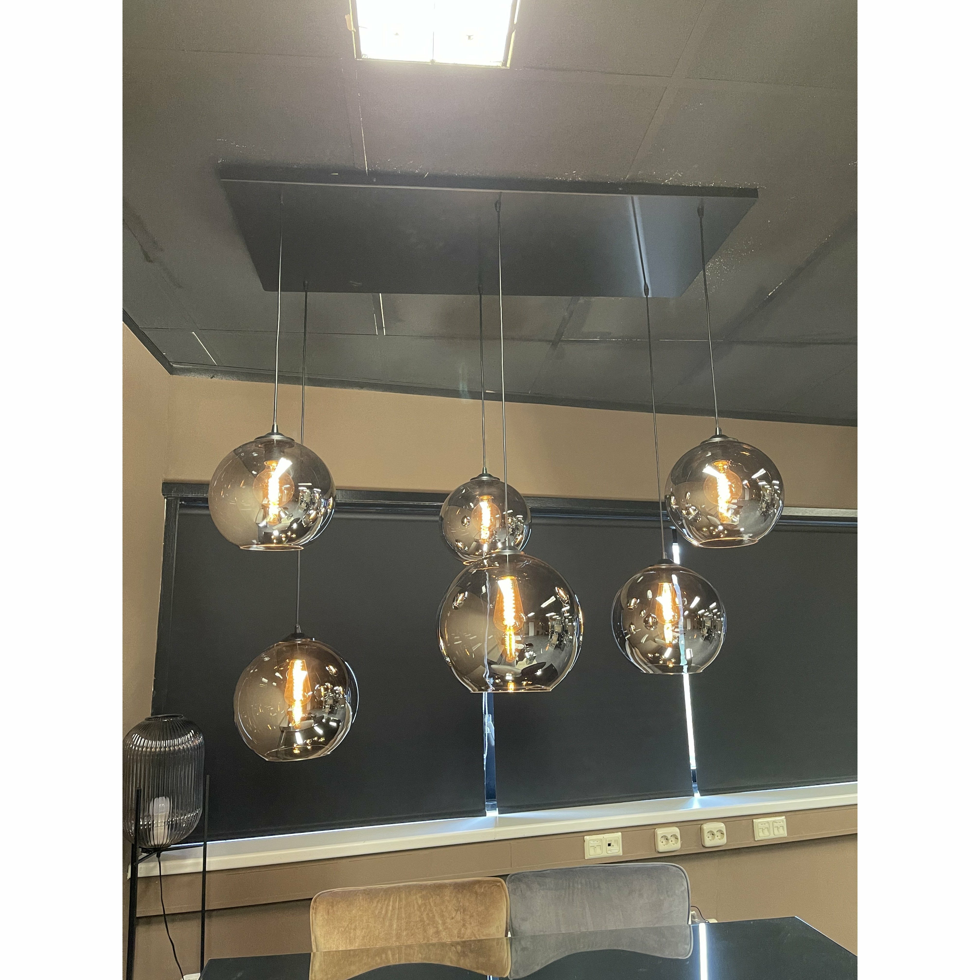 Hanglamp Smoke Glas 6-Licht - Luxury Living