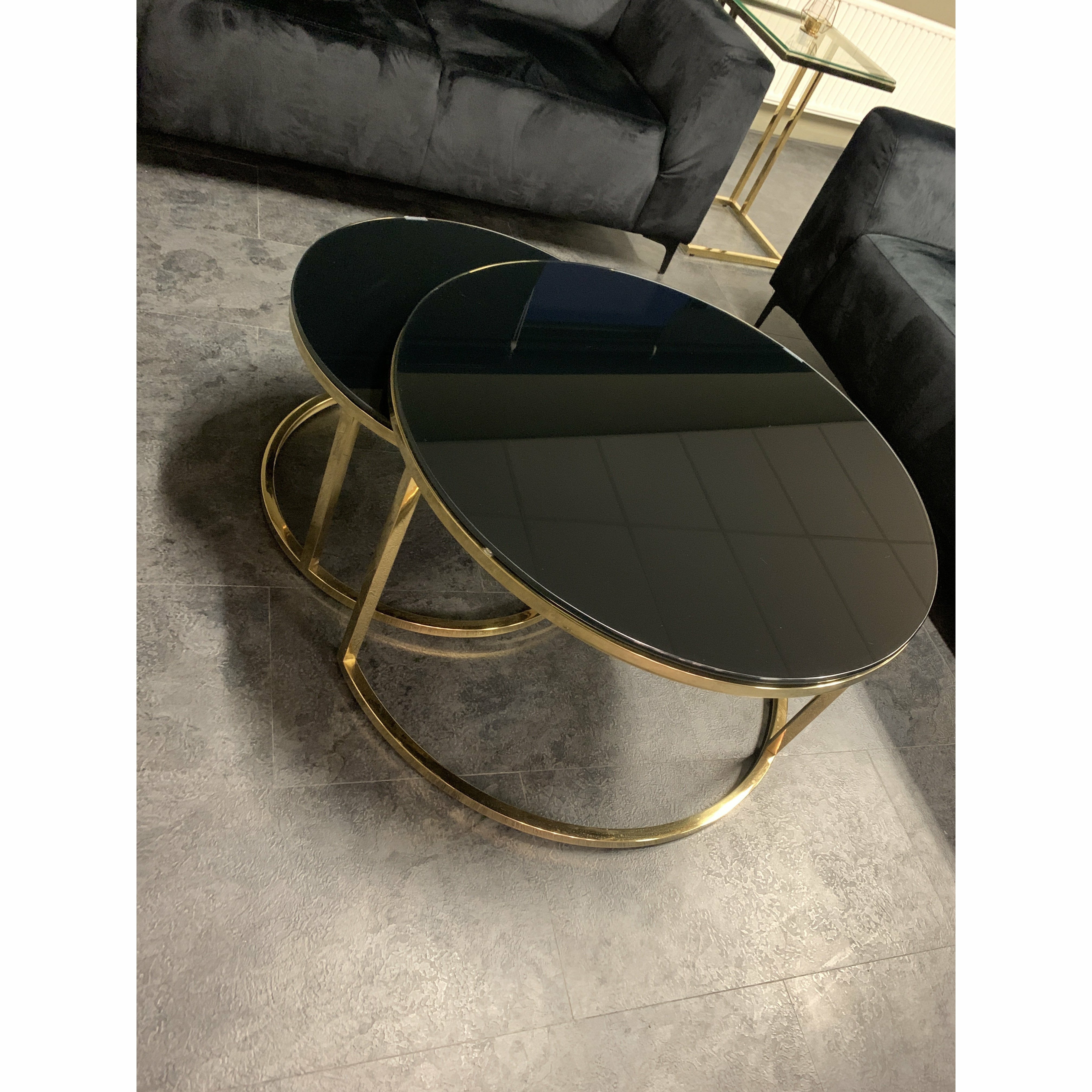 Slide Table - Black gold - Luxury Living