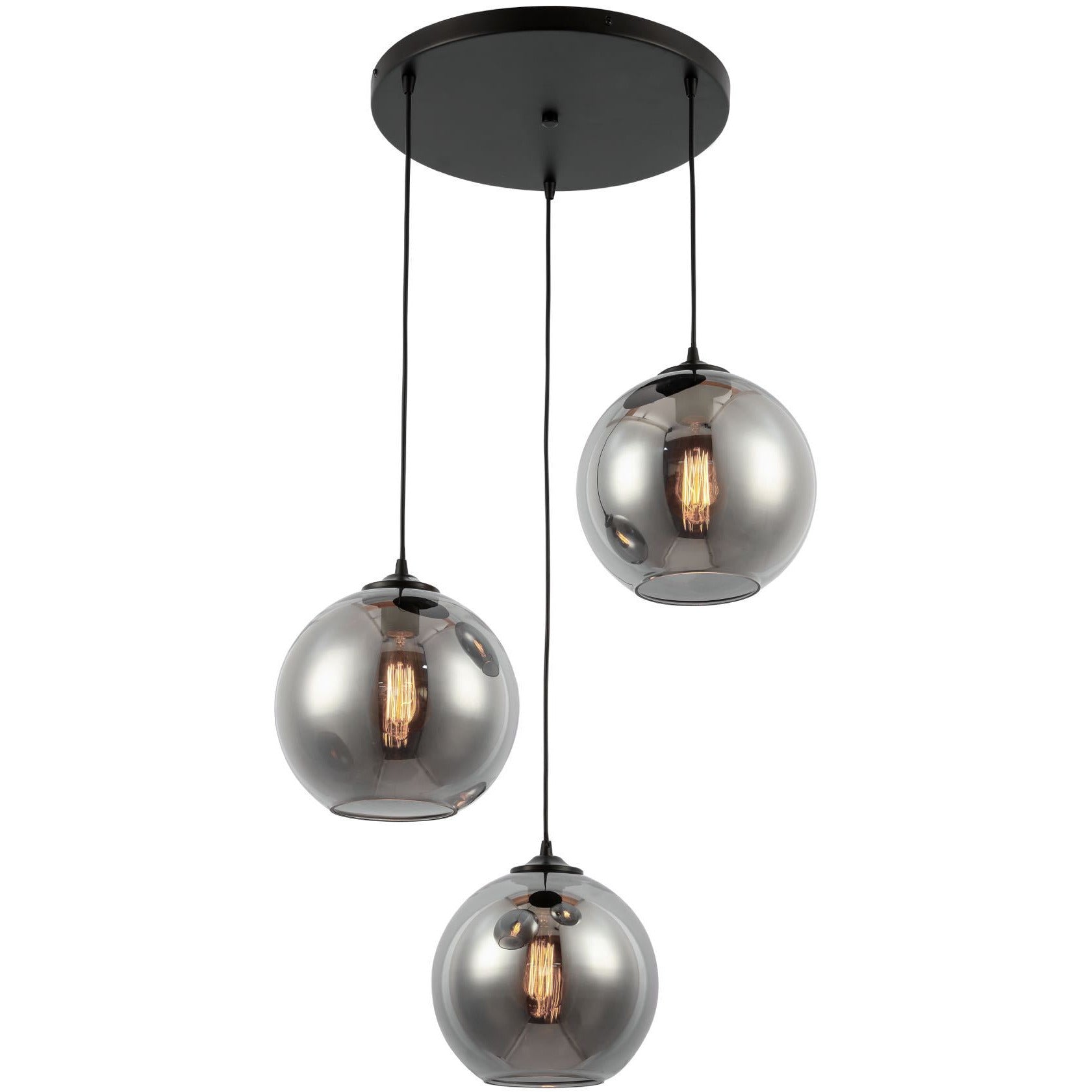Hanglamp Smoke Glas 3-Licht - Luxury Living