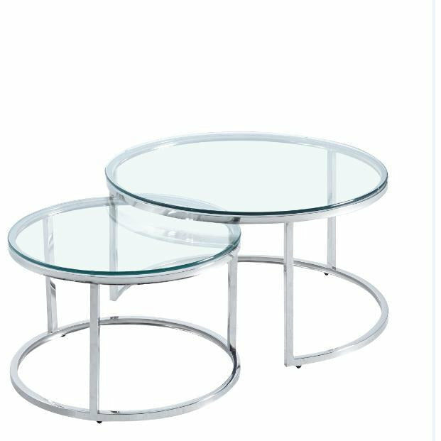 Slide Table - Clear Glass - Luxury Living