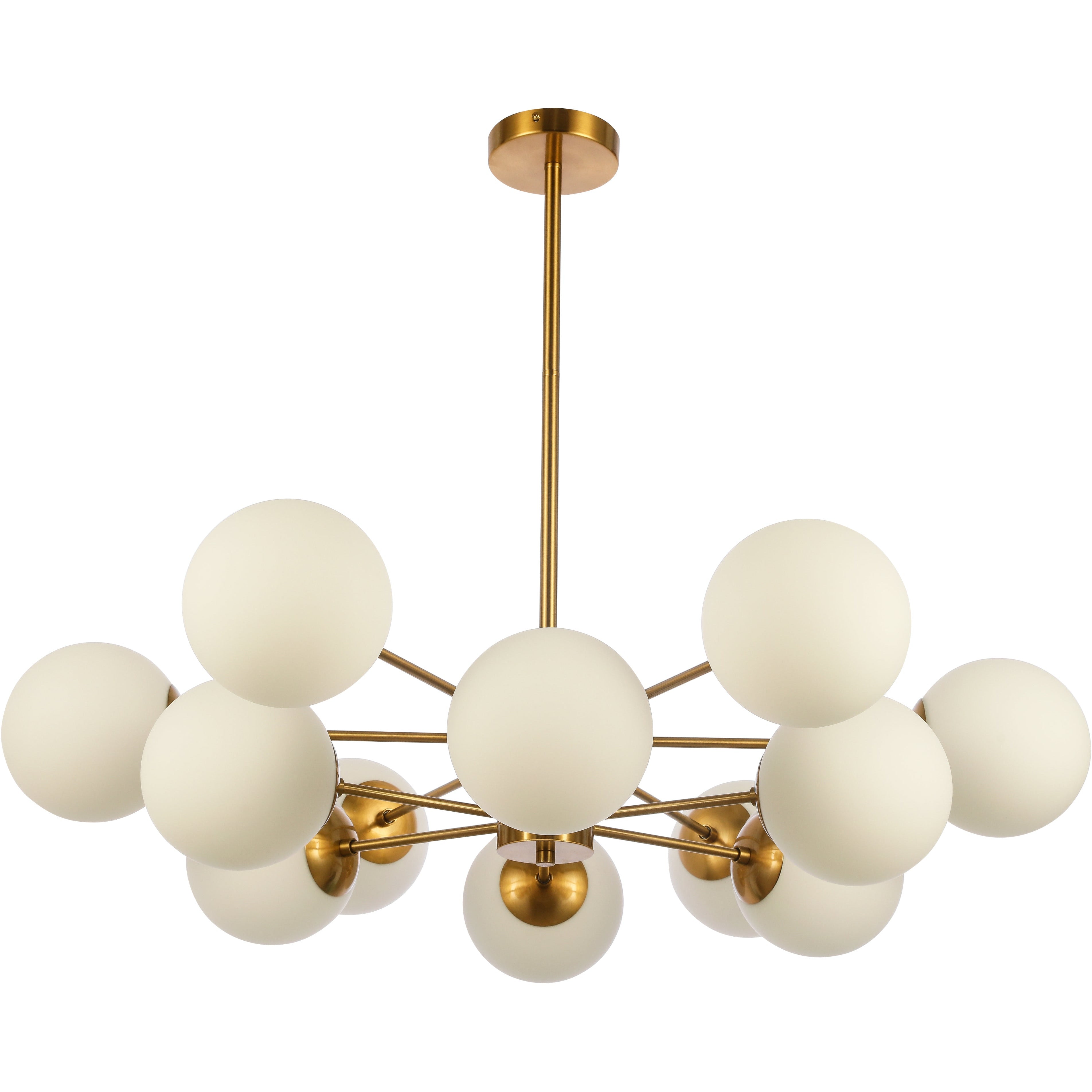 Hanglamp Gina White Gold 12-Licht - Luxury Living 