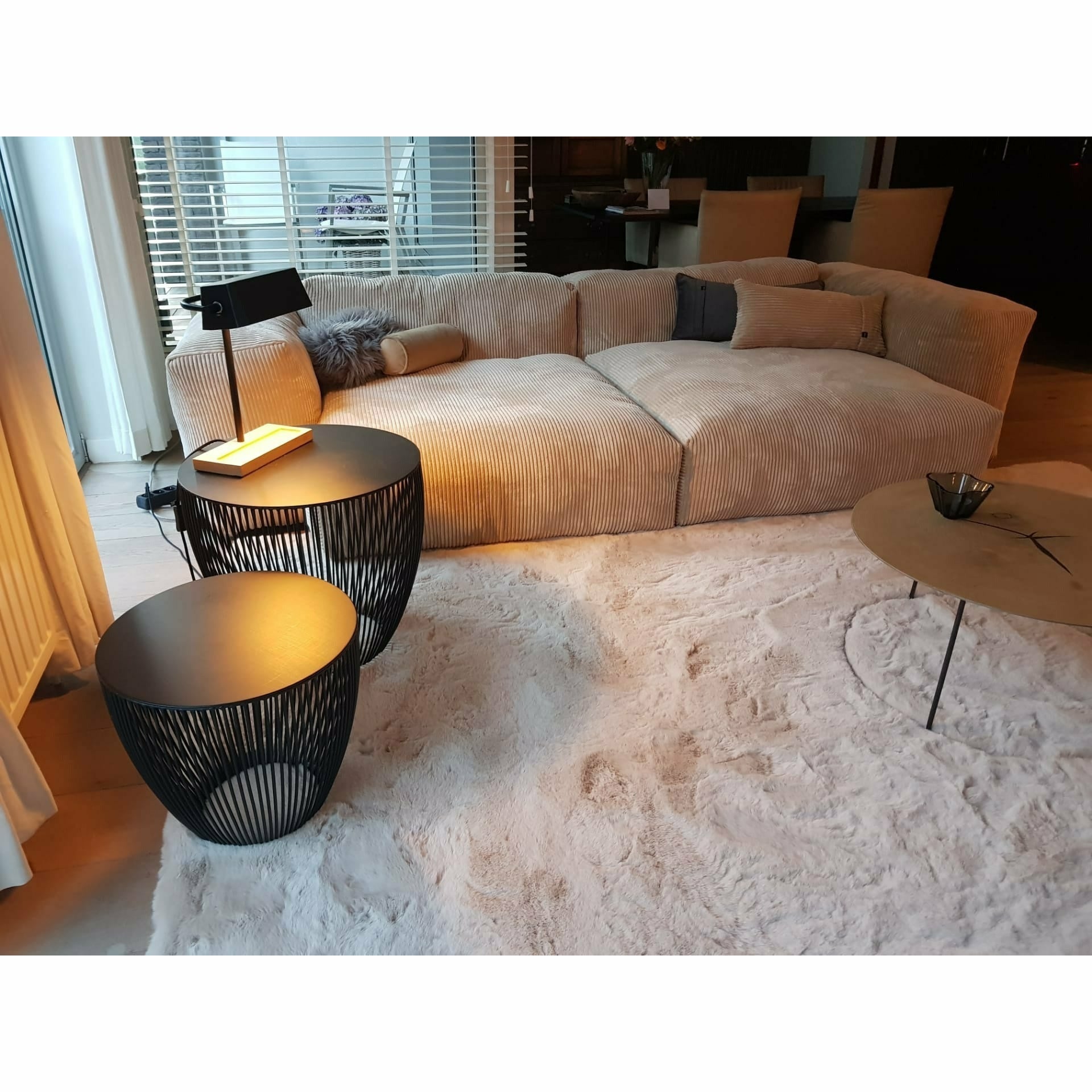 Fluffy Vloerkleed Taupe 80x300CM - Luxury Living 
