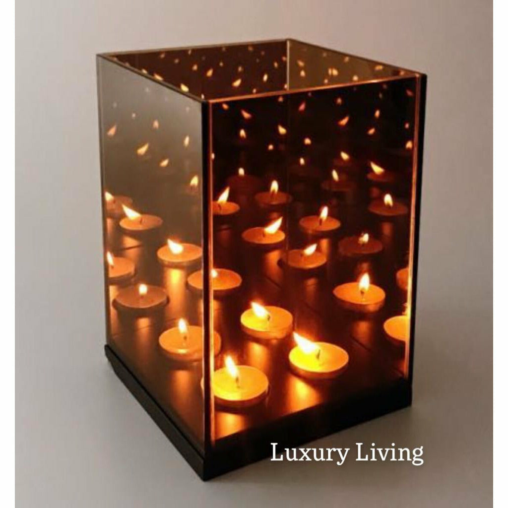 Waxinelichthouder  Infinity Brons 3D 4-Licht - Luxury Living