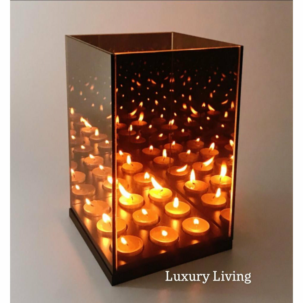 Waxinelichthouder Infinity Brons 3D 9-Licht - Luxury Living