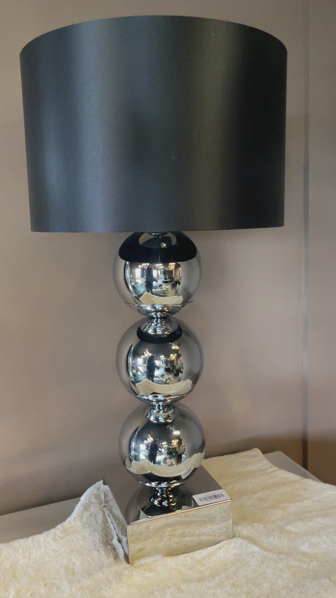 Ball lamp Block base Chrome