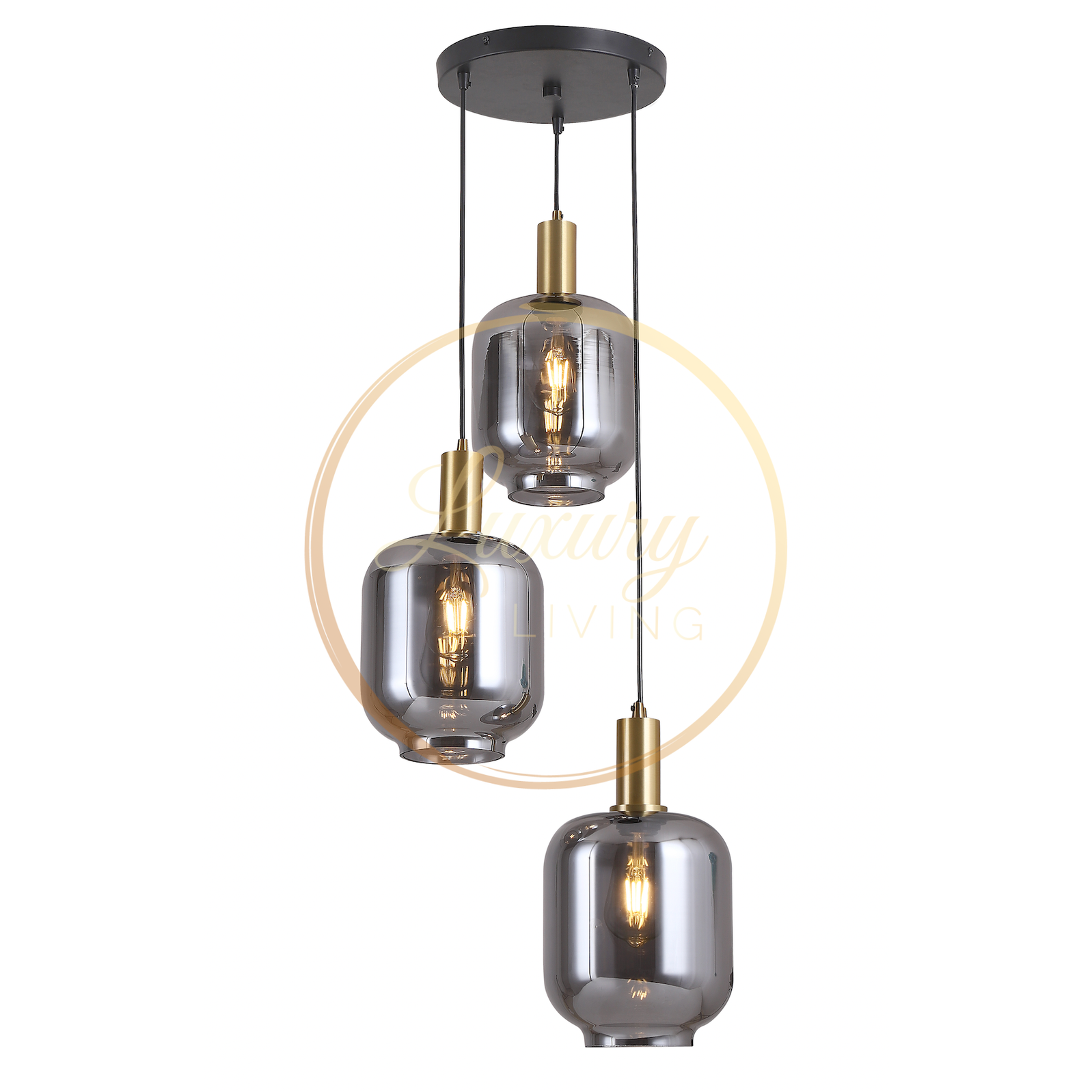 Lily 3-Licht Hanglamp Rond - Luxury Living 