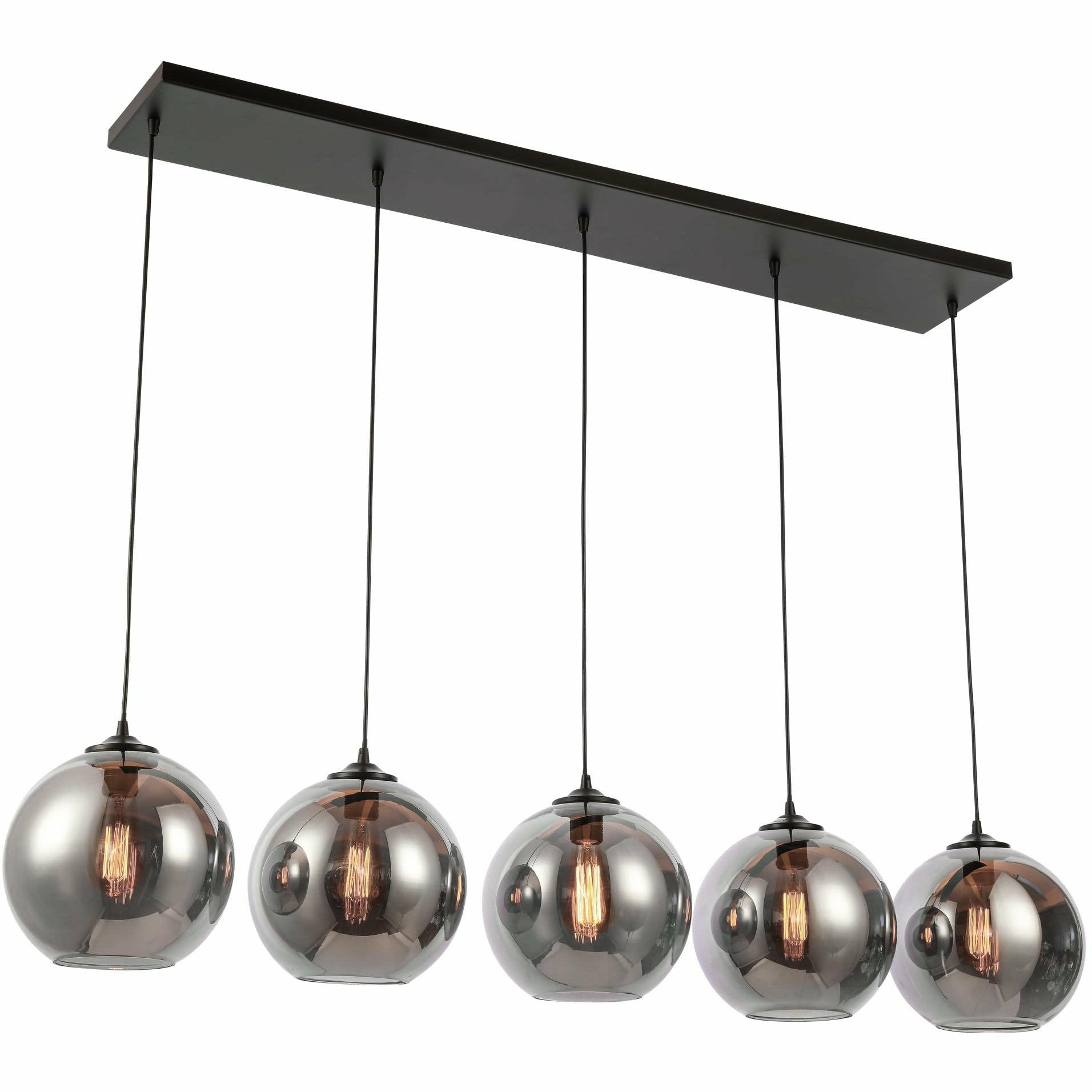 Hanglamp Smoke Glas 5-Licht - Luxury Living